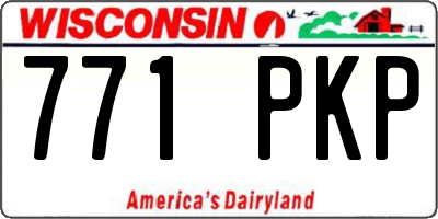 WI license plate 771PKP