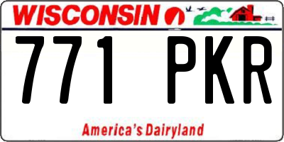 WI license plate 771PKR