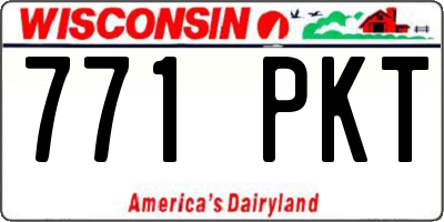 WI license plate 771PKT