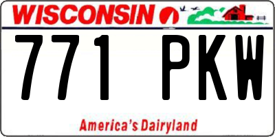 WI license plate 771PKW