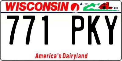 WI license plate 771PKY
