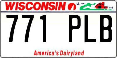 WI license plate 771PLB