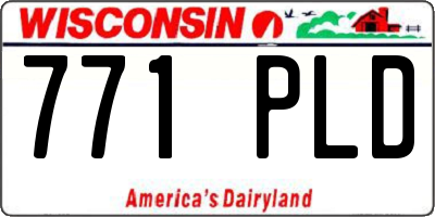 WI license plate 771PLD