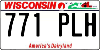 WI license plate 771PLH