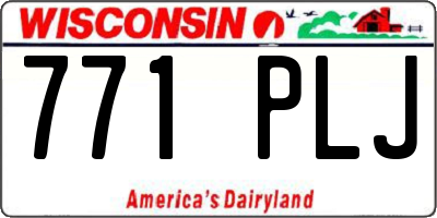 WI license plate 771PLJ