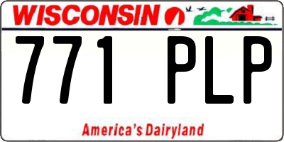 WI license plate 771PLP