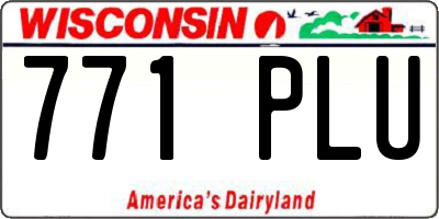 WI license plate 771PLU