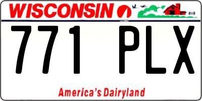 WI license plate 771PLX