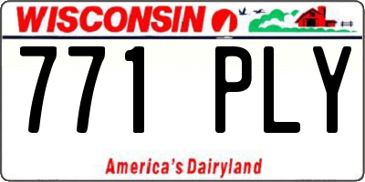 WI license plate 771PLY