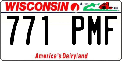 WI license plate 771PMF