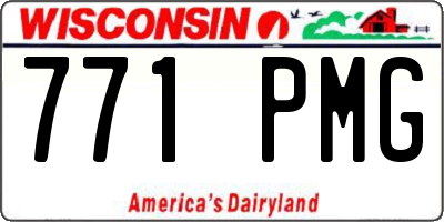 WI license plate 771PMG