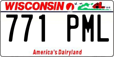 WI license plate 771PML
