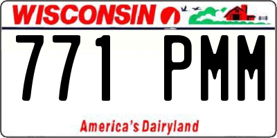 WI license plate 771PMM