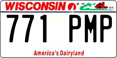 WI license plate 771PMP