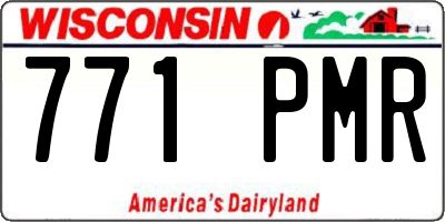 WI license plate 771PMR