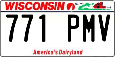 WI license plate 771PMV