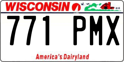 WI license plate 771PMX