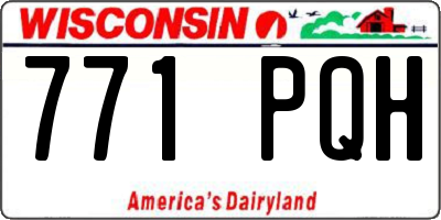 WI license plate 771PQH