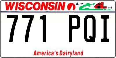 WI license plate 771PQI
