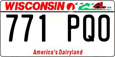 WI license plate 771PQO