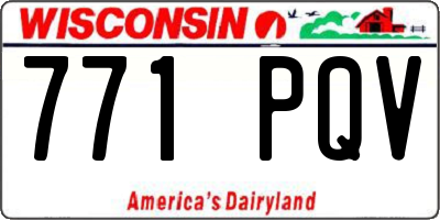 WI license plate 771PQV
