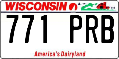 WI license plate 771PRB