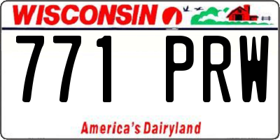 WI license plate 771PRW