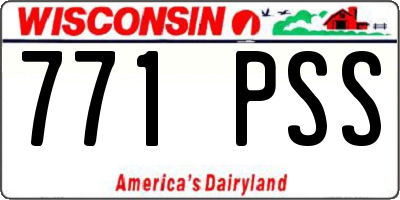 WI license plate 771PSS