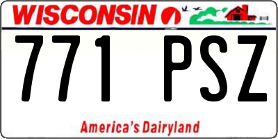 WI license plate 771PSZ