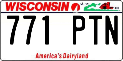 WI license plate 771PTN