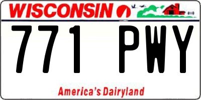 WI license plate 771PWY