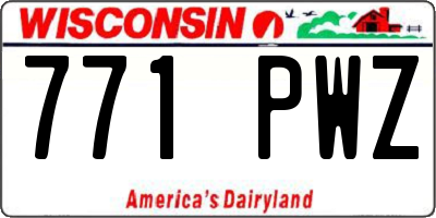 WI license plate 771PWZ