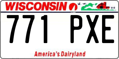 WI license plate 771PXE