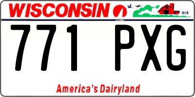 WI license plate 771PXG