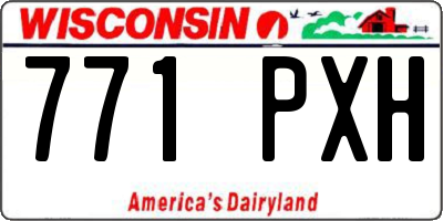 WI license plate 771PXH
