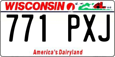 WI license plate 771PXJ