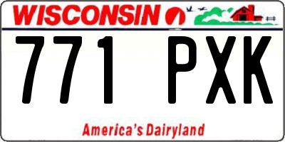 WI license plate 771PXK
