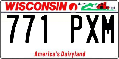 WI license plate 771PXM