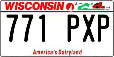 WI license plate 771PXP