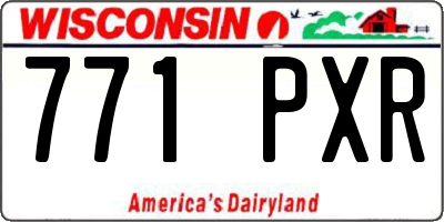 WI license plate 771PXR
