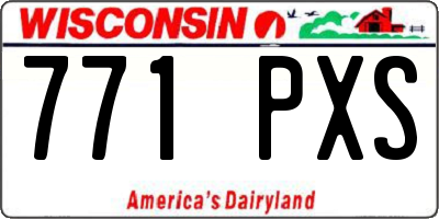 WI license plate 771PXS