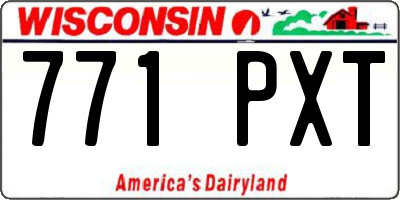 WI license plate 771PXT