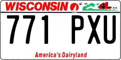 WI license plate 771PXU