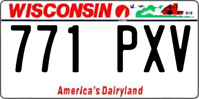 WI license plate 771PXV