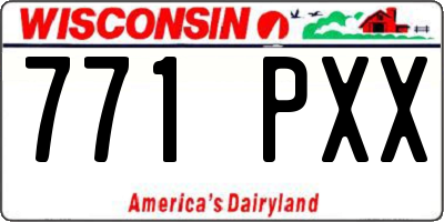 WI license plate 771PXX