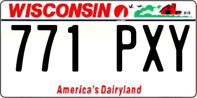 WI license plate 771PXY