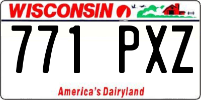 WI license plate 771PXZ