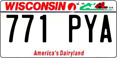 WI license plate 771PYA