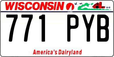 WI license plate 771PYB