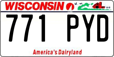 WI license plate 771PYD